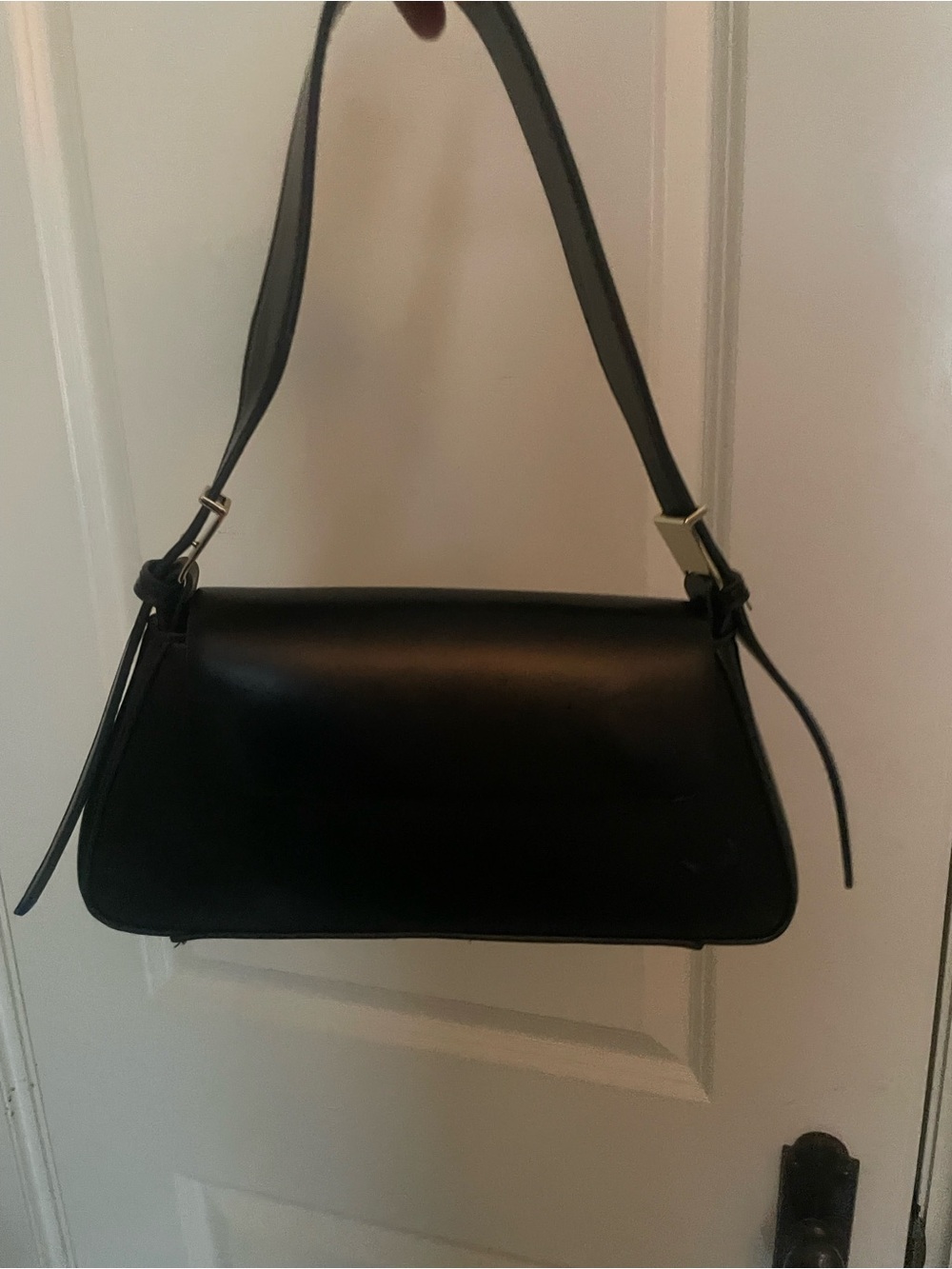 Zara Black Shoulder Bag with Adjustable Strap